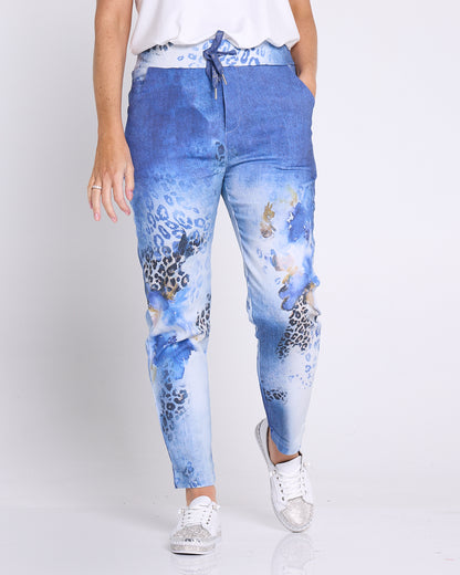 Bronwyn Pants - Denim Animal