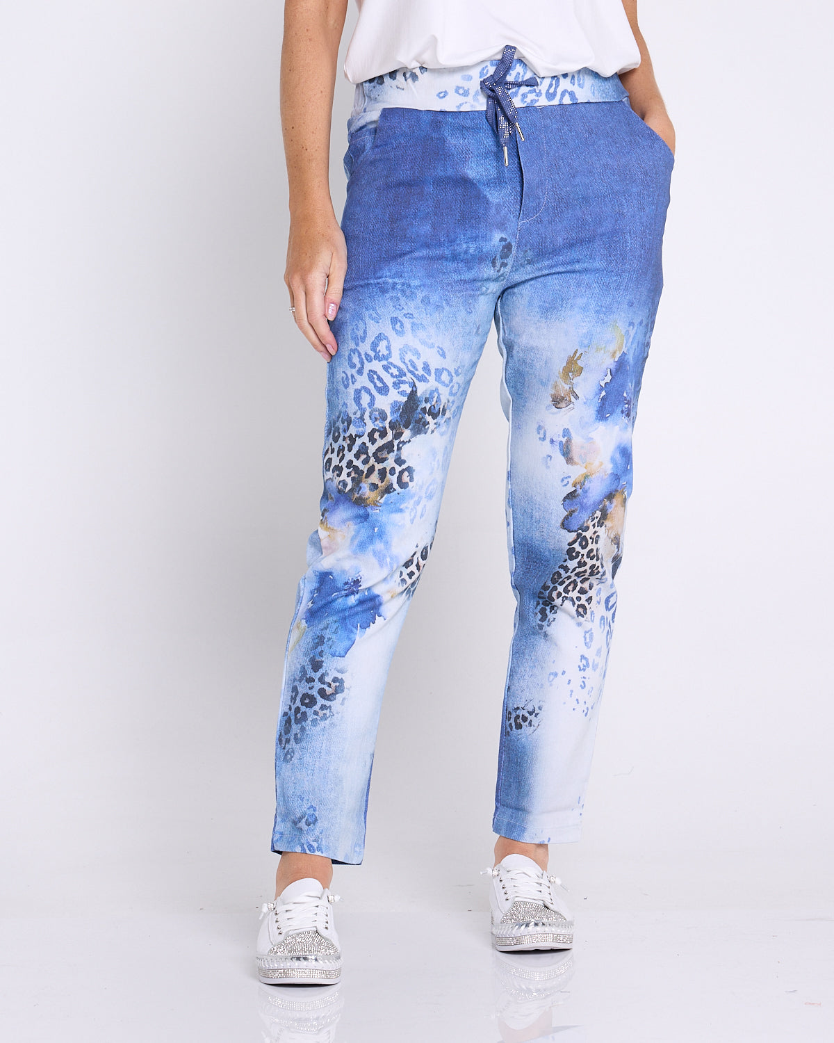 Bronwyn Pants - Denim Animal