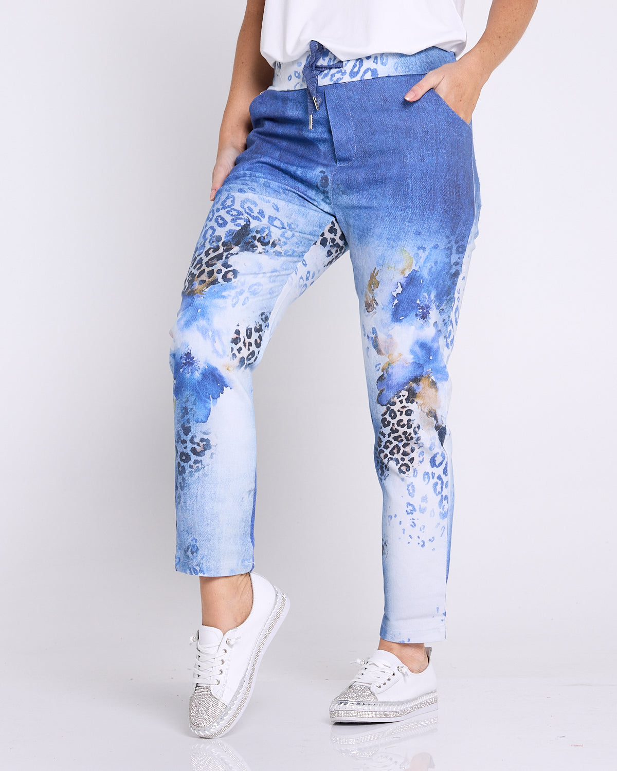 Bronwyn Pants - Denim Animal