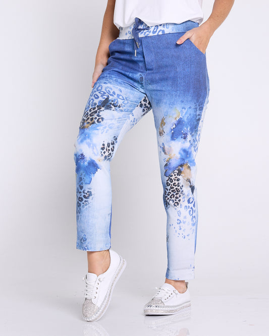 Bronwyn Pants - Denim Animal