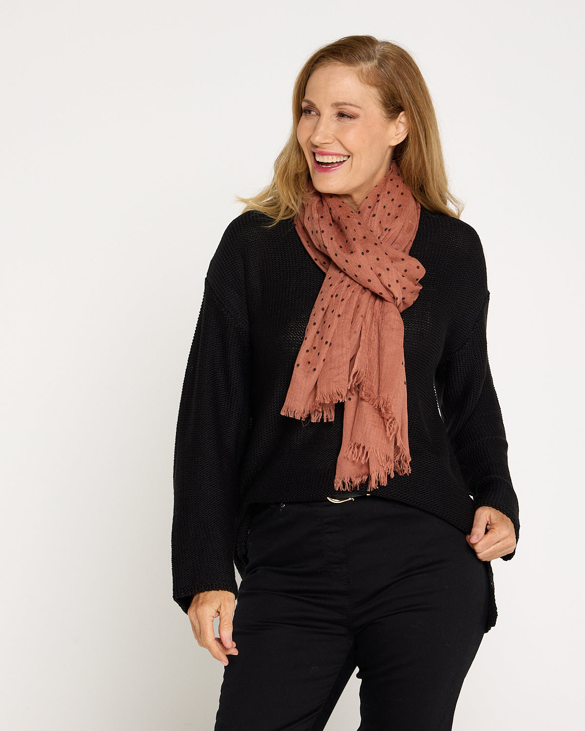 Bronwyn Scarf - Terracotta Spot