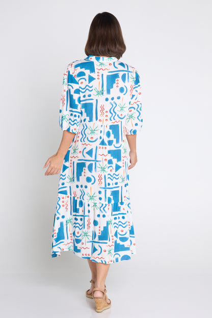 Brookhaven Dress - Blue Print
