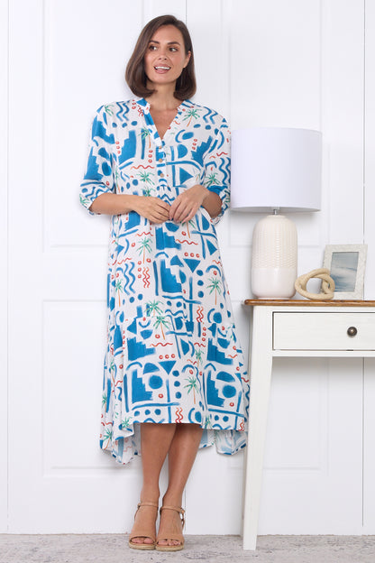 Brookhaven Dress - Blue Print