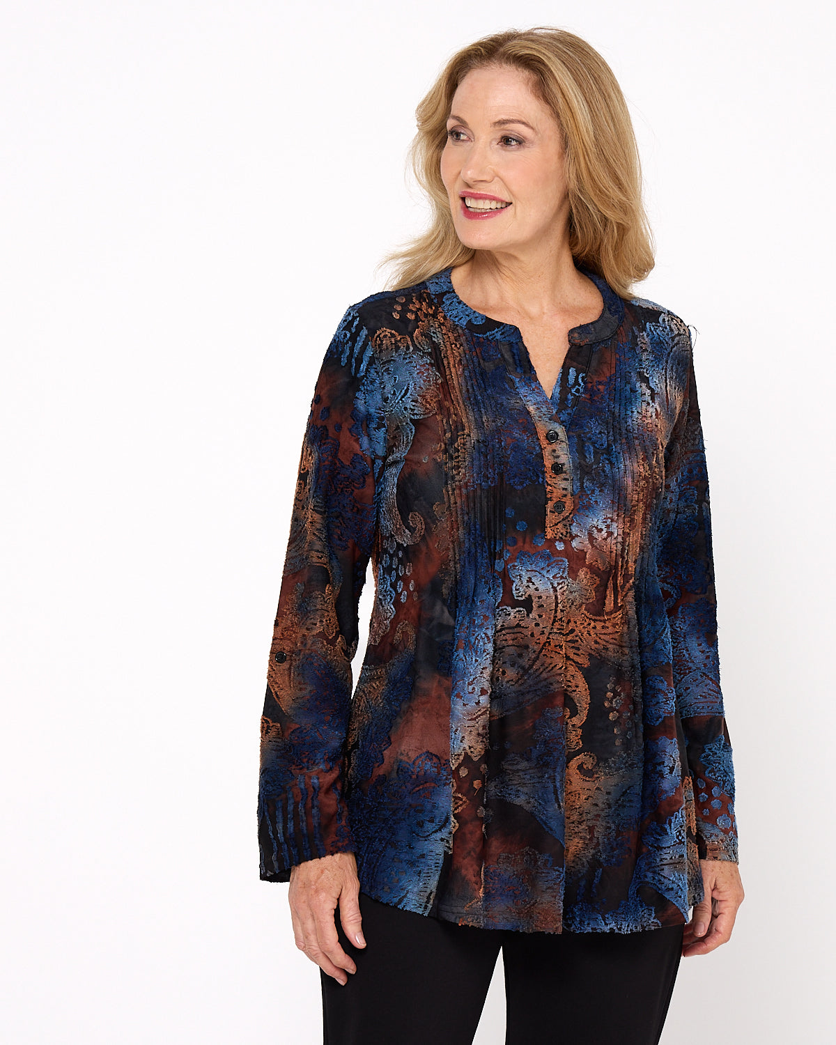 Anashe Blouse - Sapphire Tapestry