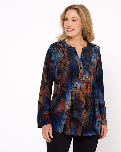 Anashe Blouse - Sapphire Tapestry
