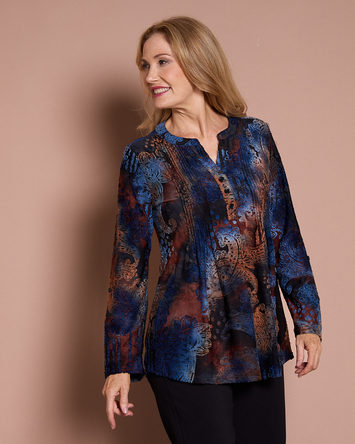 Anashe Blouse - Sapphire Tapestry