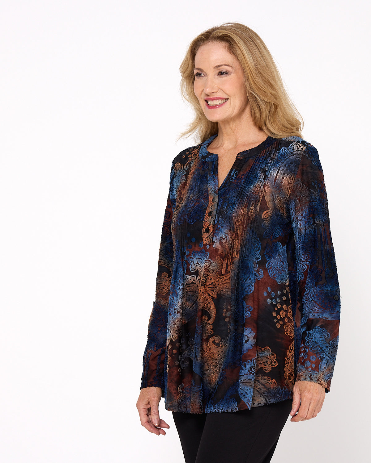 Anashe Blouse - Sapphire Tapestry