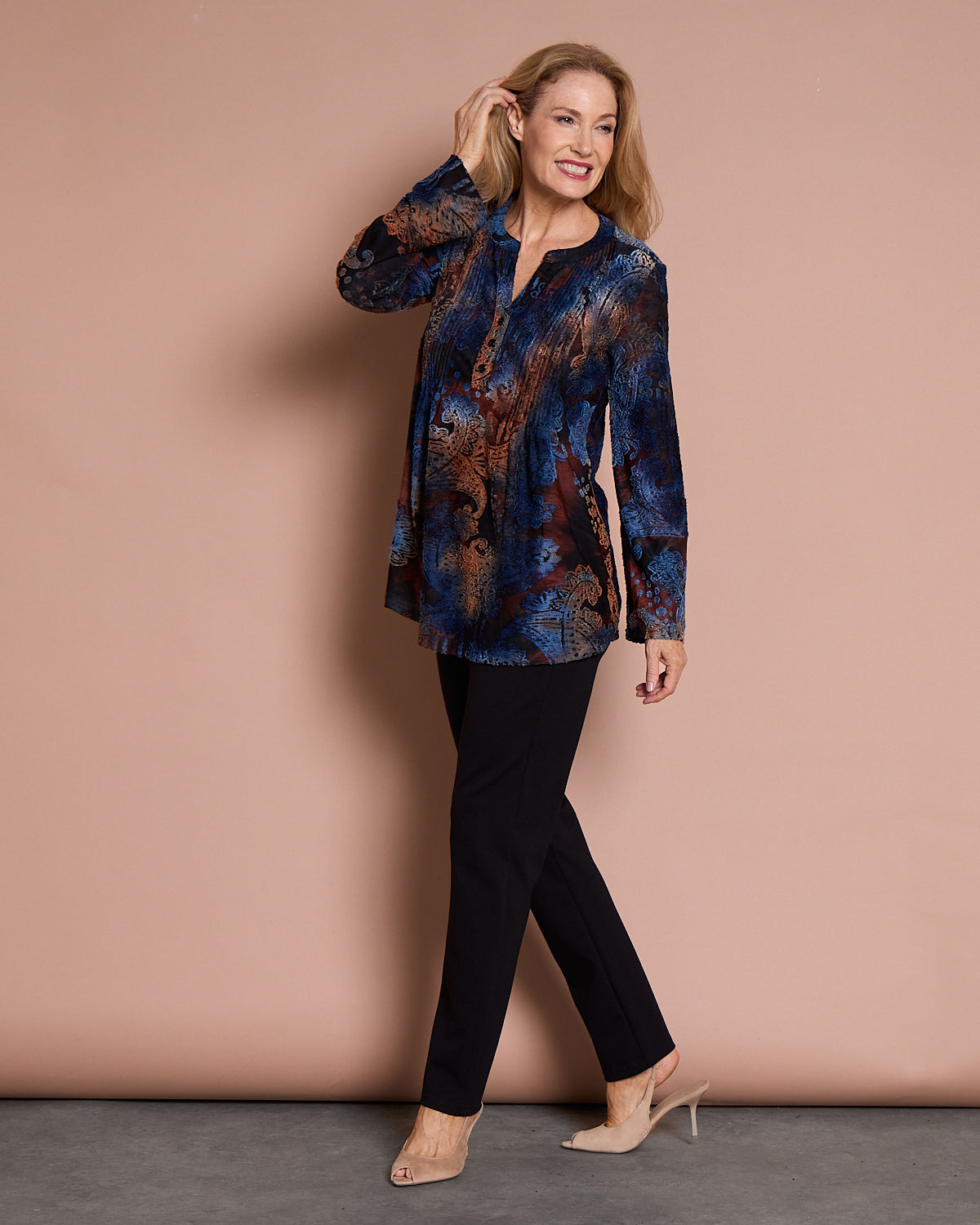 Anashe Blouse - Sapphire Tapestry