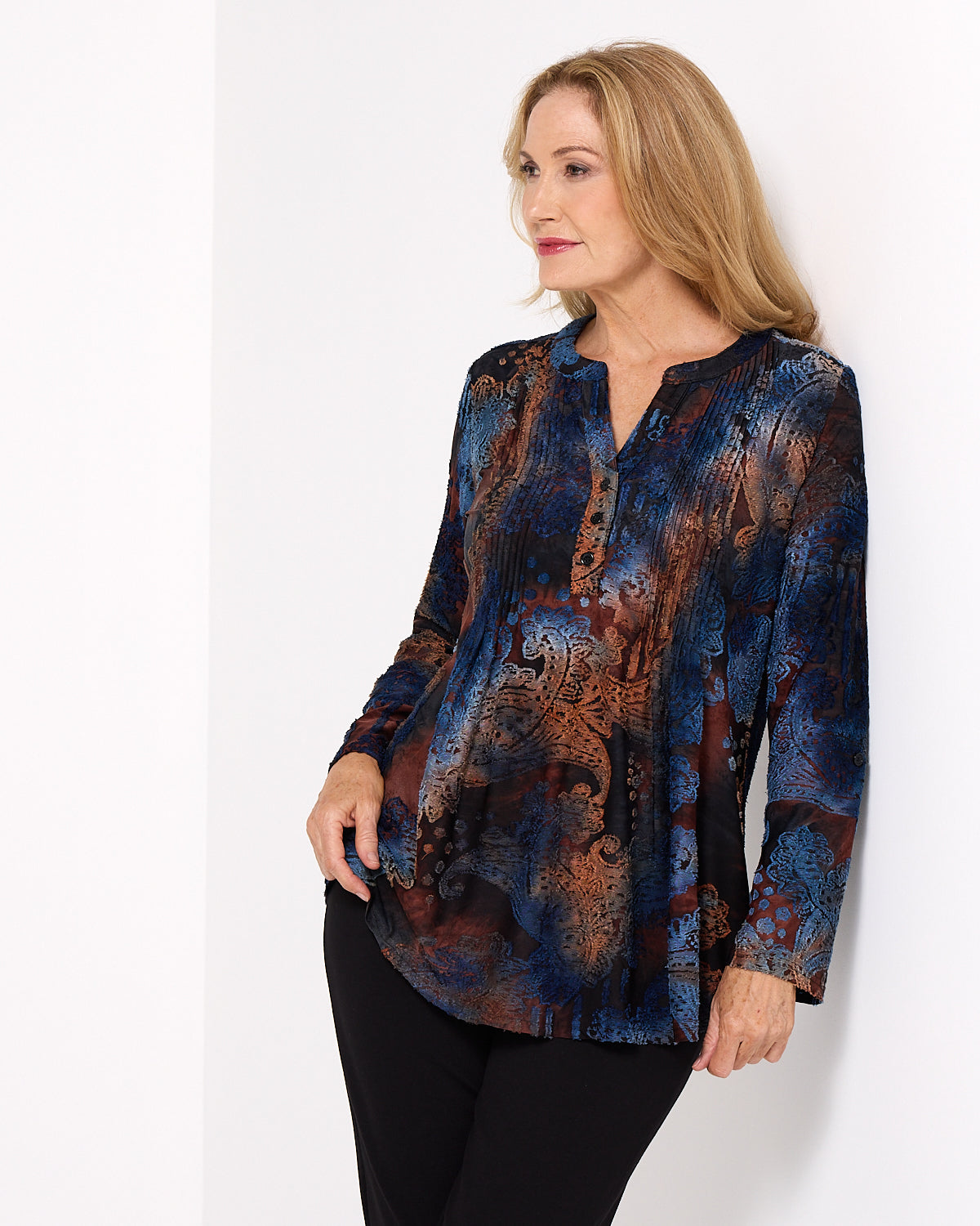 Anashe Blouse - Sapphire Tapestry