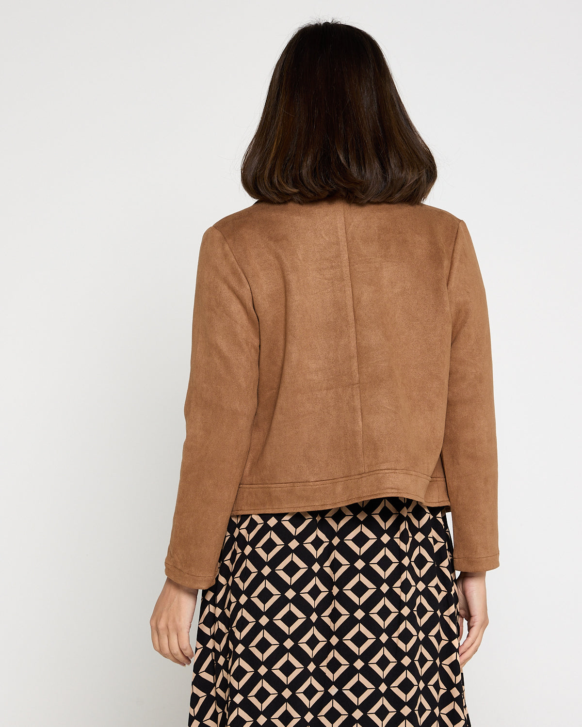 Lia Faux Suede Jacket - Tan