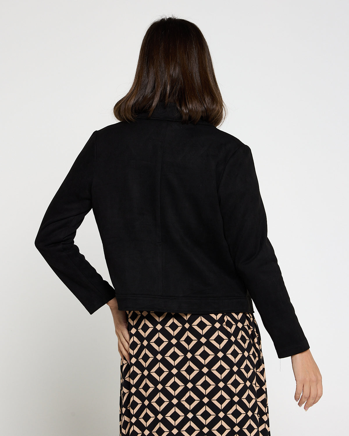 Lia Faux Suede Jacket - Black