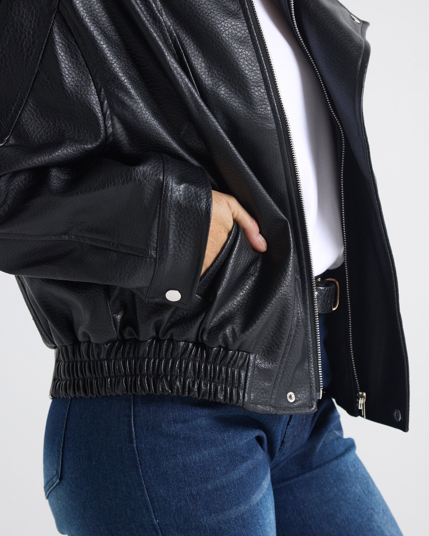 Hartwell Faux Leather Jacket - Black
