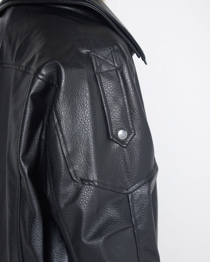 Hartwell Faux Leather Jacket - Black