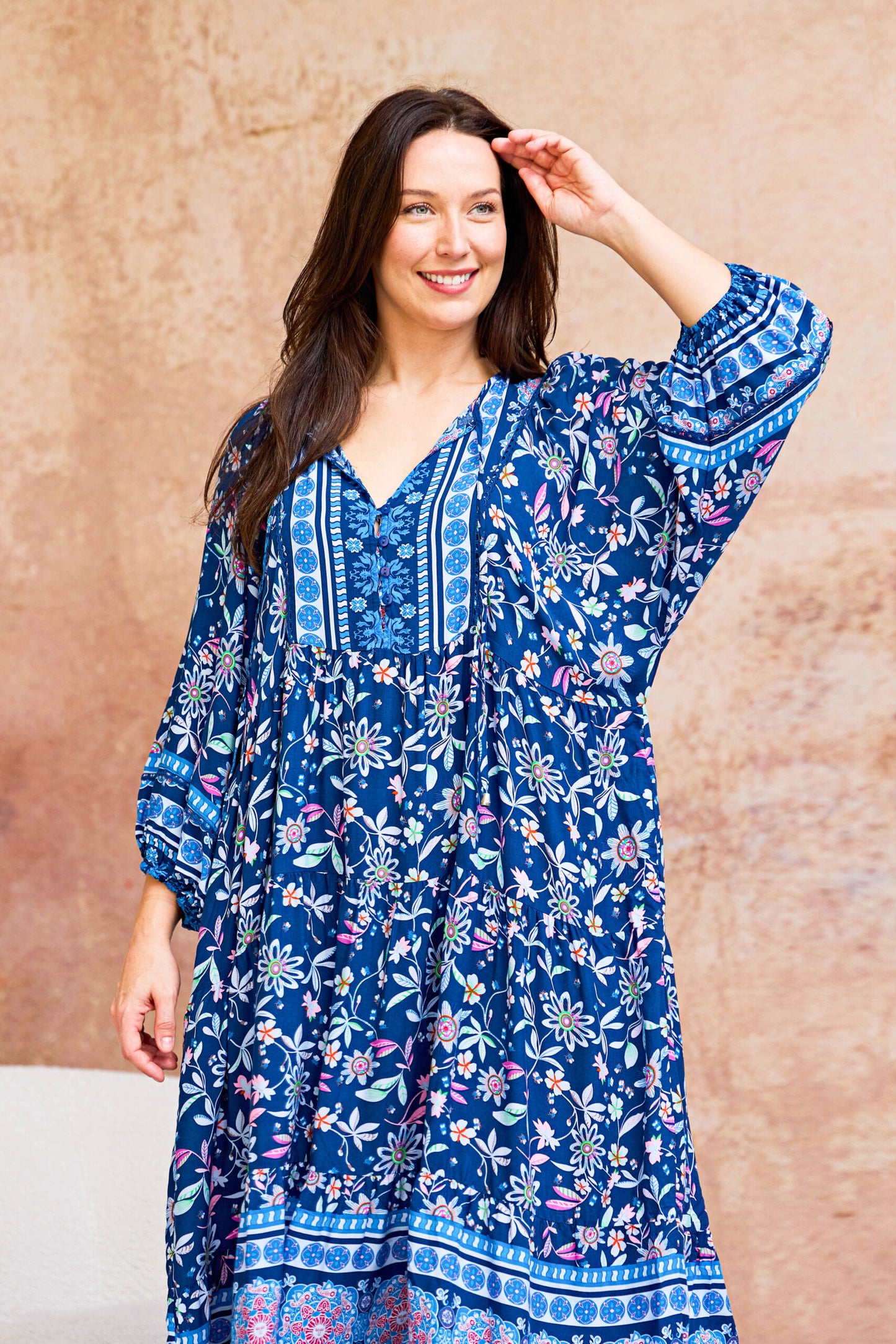 Aleria Dress - Navy Floral