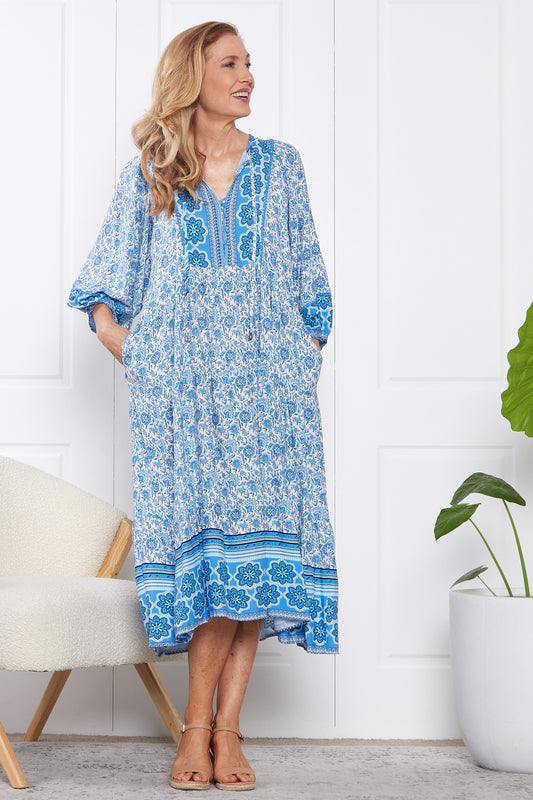 Constance Dress - Morocco Blue