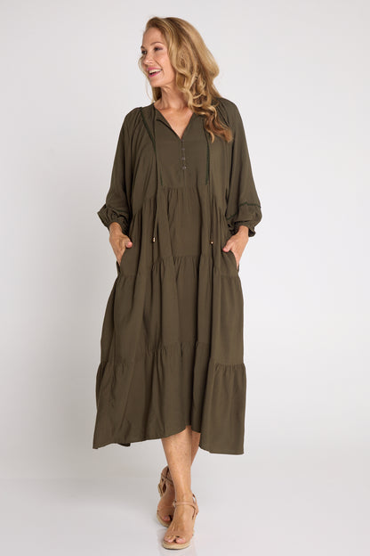 Mata Dress - Khaki