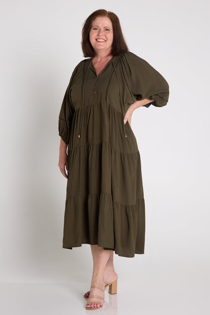 Mata Dress - Khaki