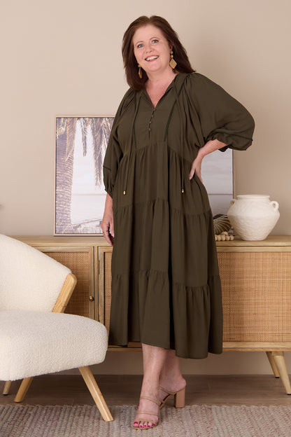 Mata Dress - Khaki