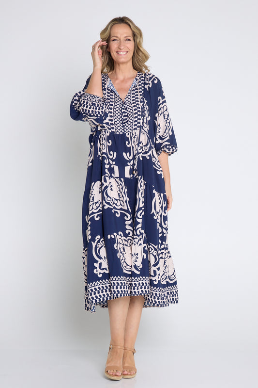 Alexia Dress - Navy