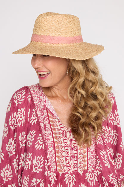 Nassau Hat - Natural/Blush