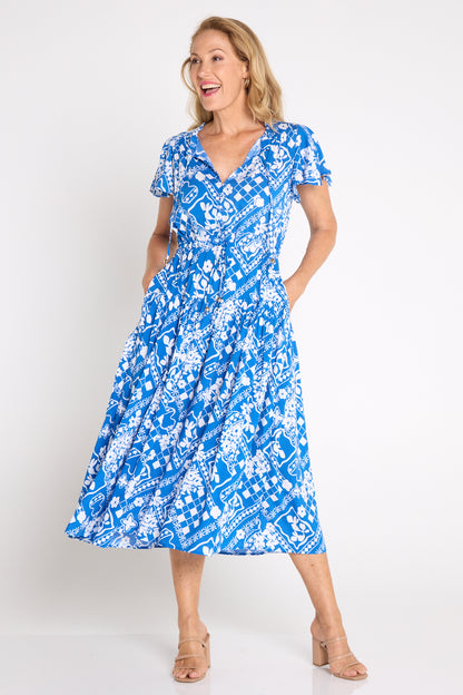 Marsha Dress - Royal Matisse Floral