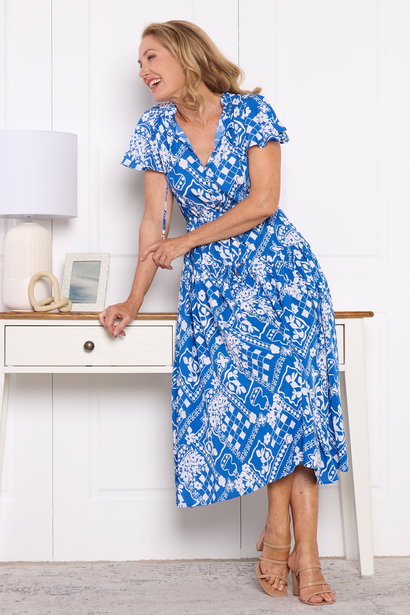 Marsha Dress - Royal Matisse Floral