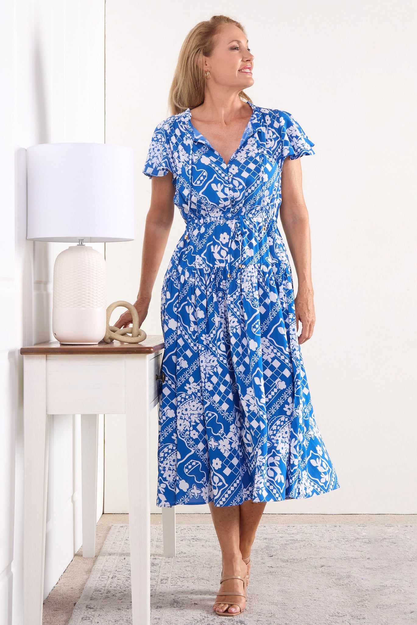 Marsha Dress - Royal Matisse Floral