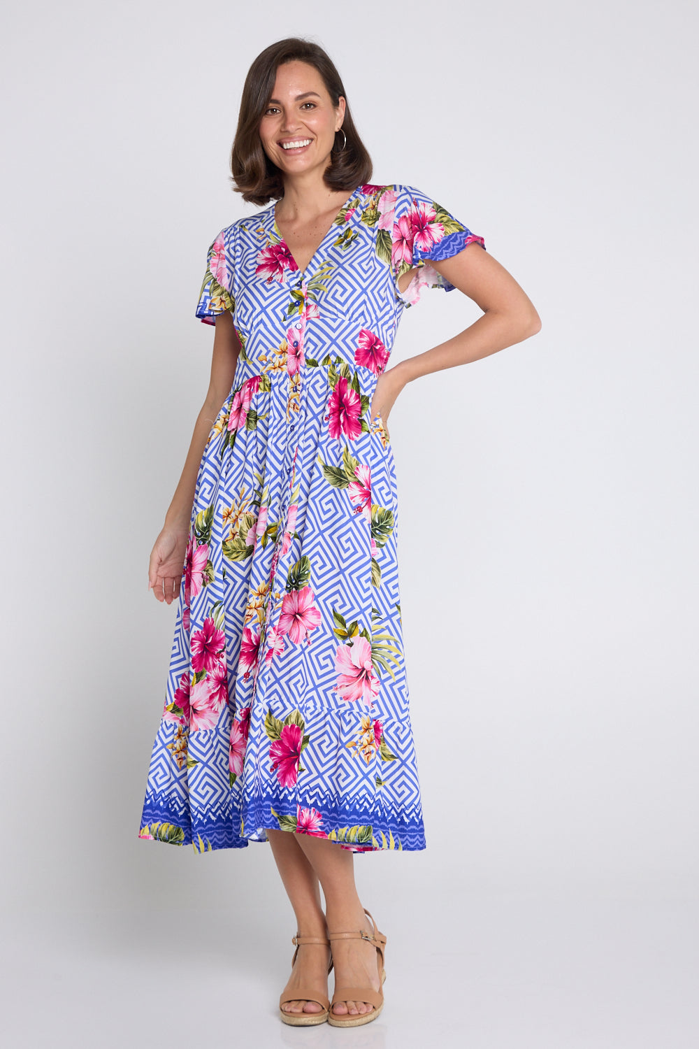 Jacinda Dress - Blue Print