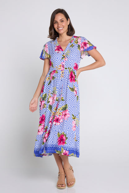 Jacinda Dress - Blue Print