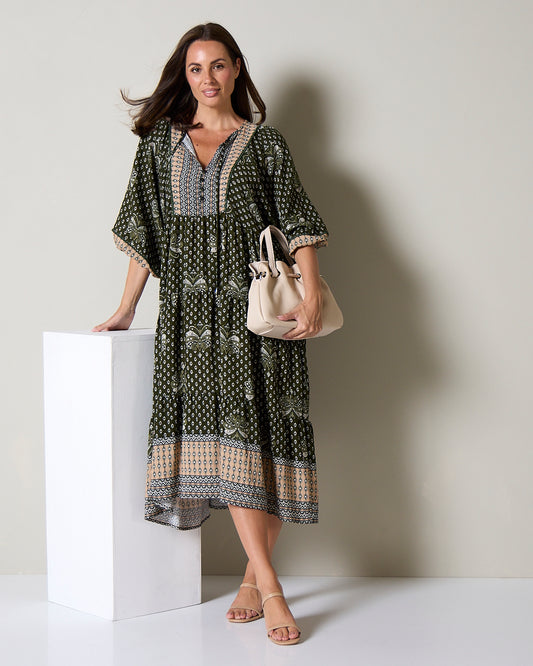 Leander Dress - Olive