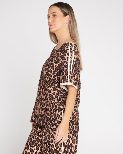 Raina Leisure Top - Leopard Print