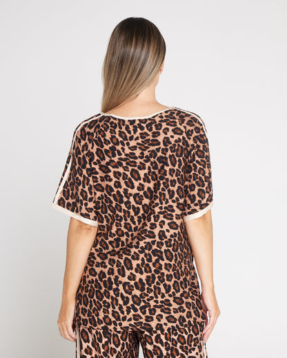 Raina Leisure Top - Leopard Print