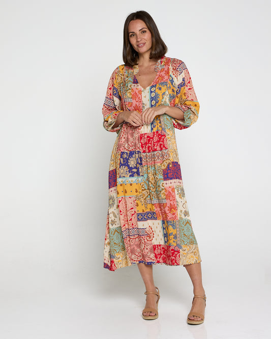 Anisha Midi Dress - Golden Hour Paisley