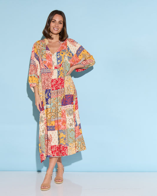 Anisha Midi Dress - Golden Hour Paisley