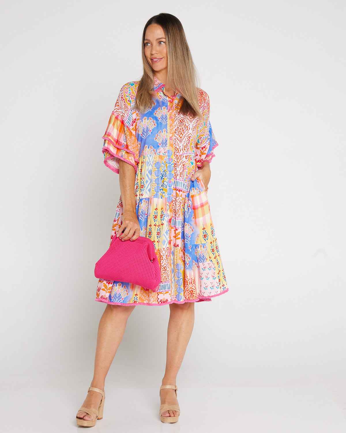 Santorini Dress - Sunset Seashell