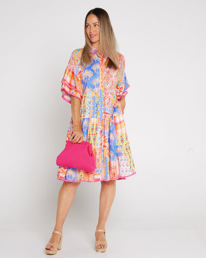 Santorini Dress - Sunset Seashell