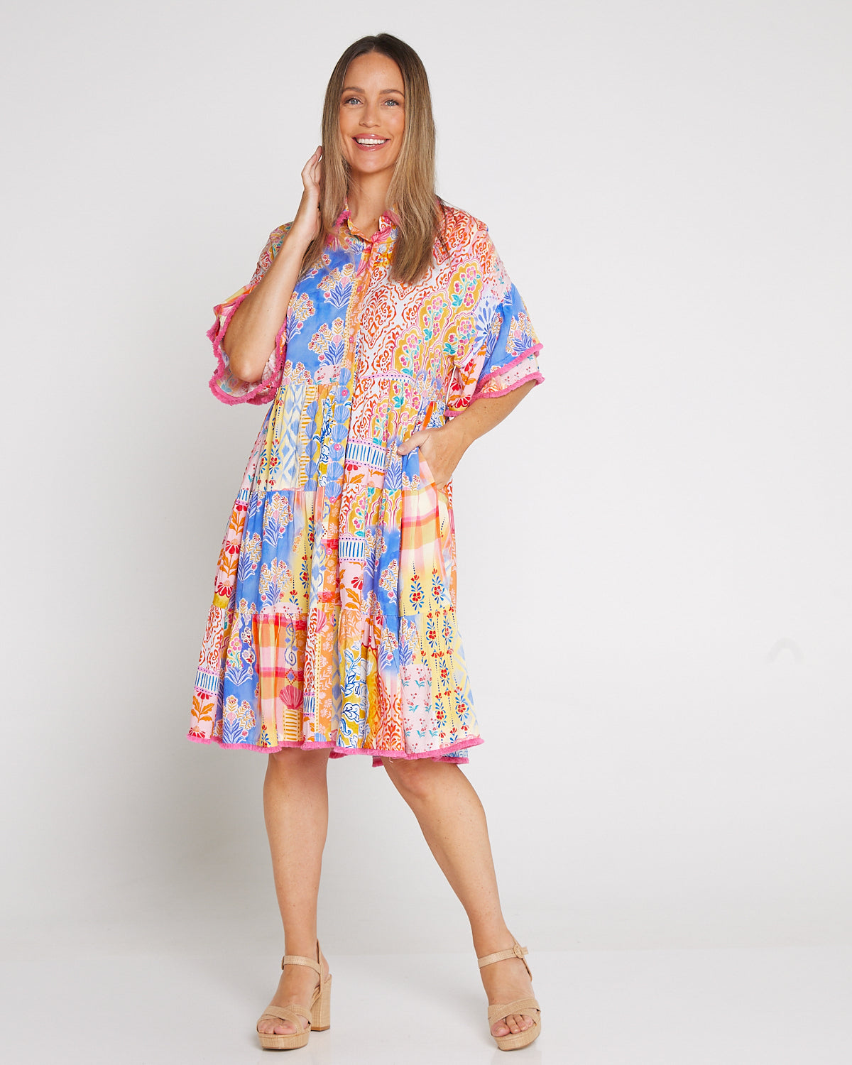 Santorini Dress - Sunset Seashell