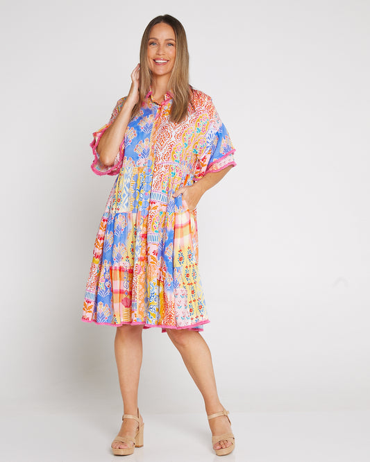 Santorini Dress - Sunset Seashell