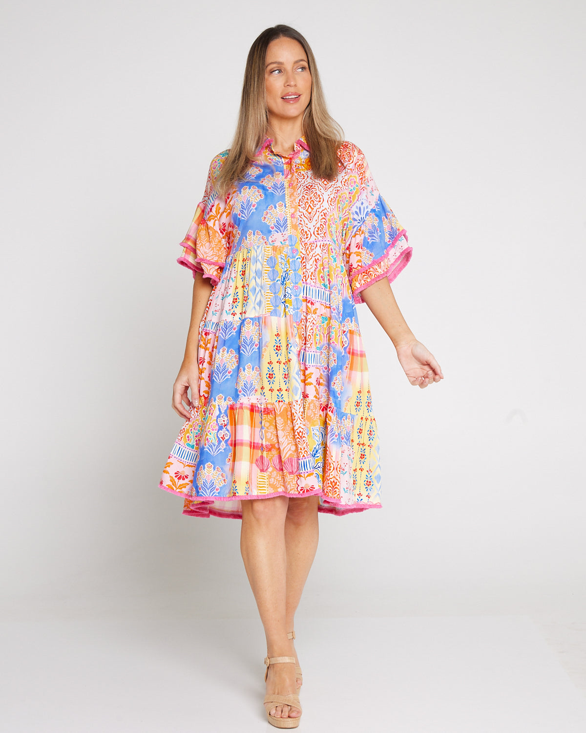 Santorini Dress - Sunset Seashell