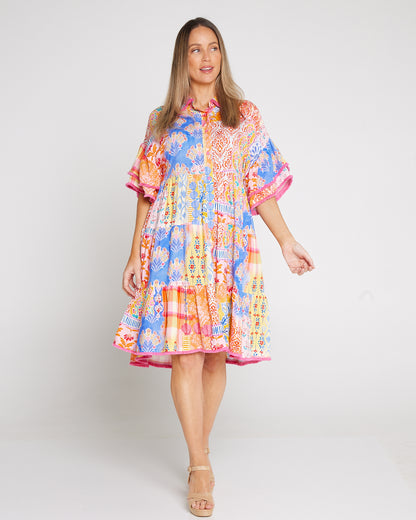 Santorini Dress - Sunset Seashell