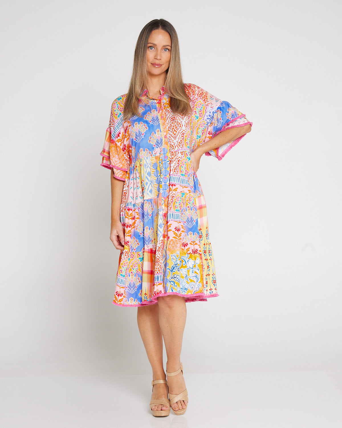 Santorini Dress - Sunset Seashell