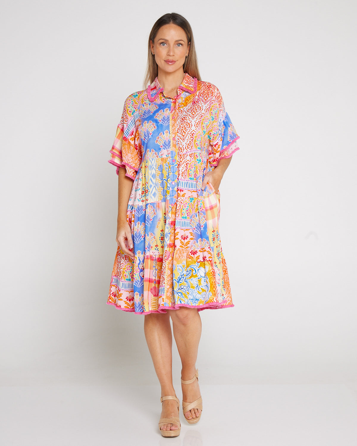 Santorini Dress - Sunset Seashell