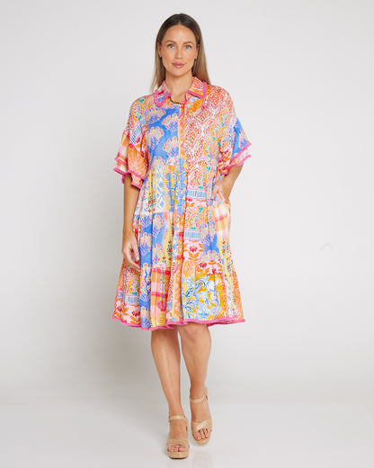 Santorini Dress - Sunset Seashell