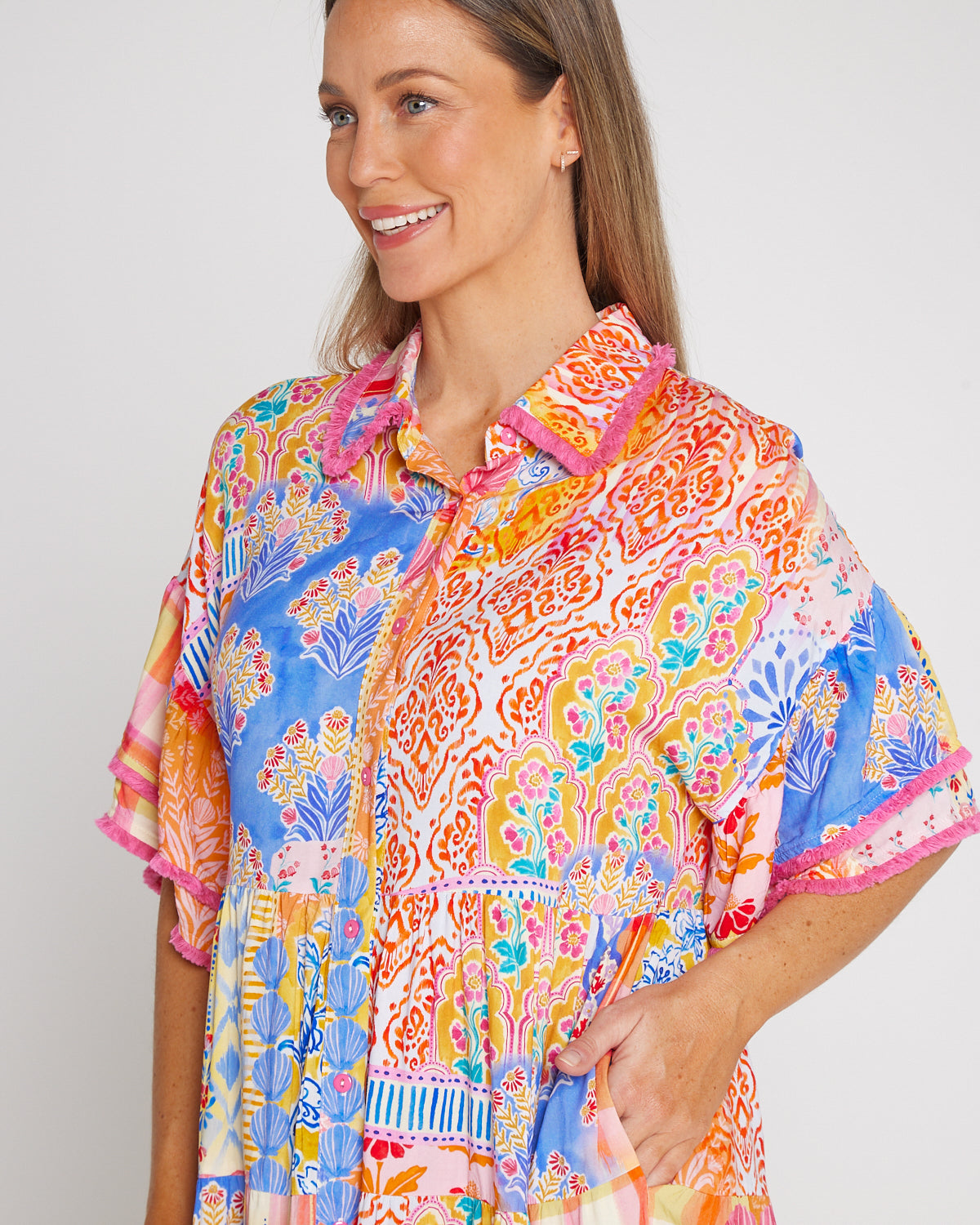 Santorini Dress - Sunset Seashell