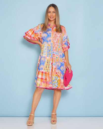 Santorini Dress - Sunset Seashell