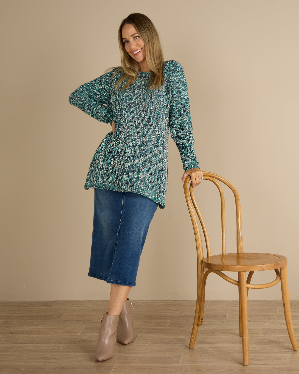 Hadley Denim Skirt - Mid Wash