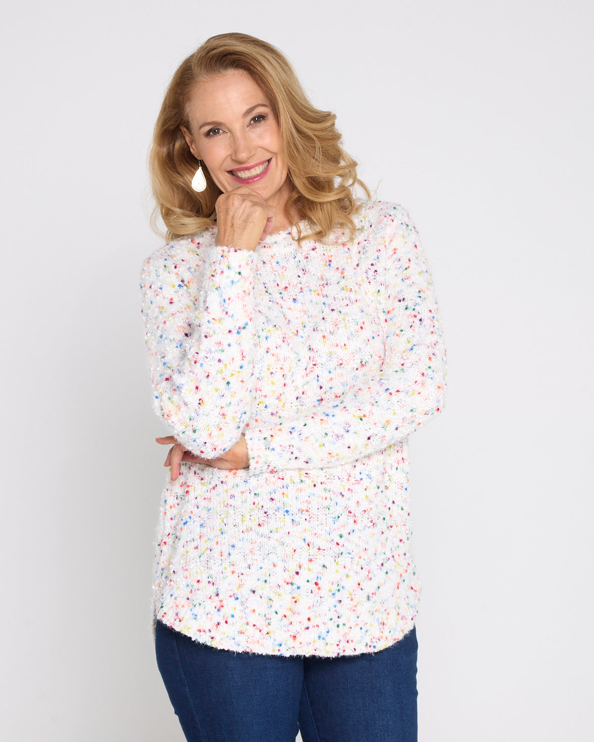 Chloe Knit Jumper -  Cream Confetti
