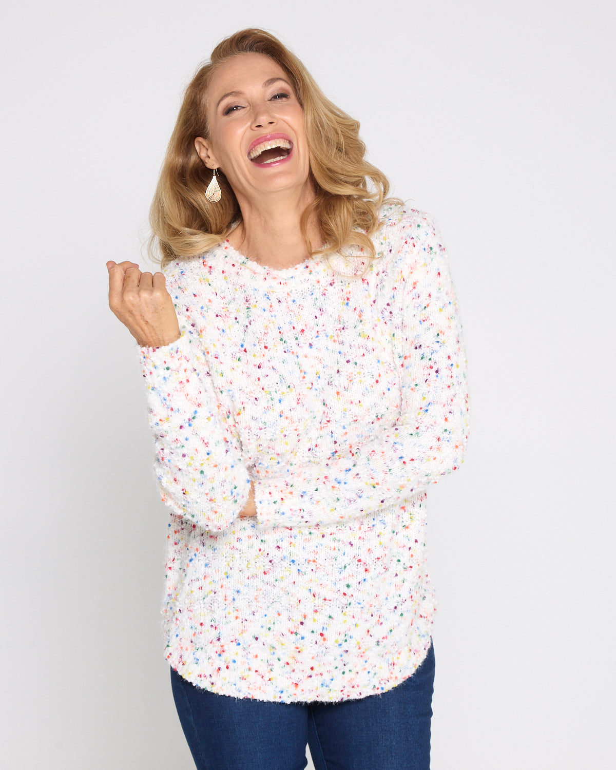 Chloe Knit Jumper -  Cream Confetti