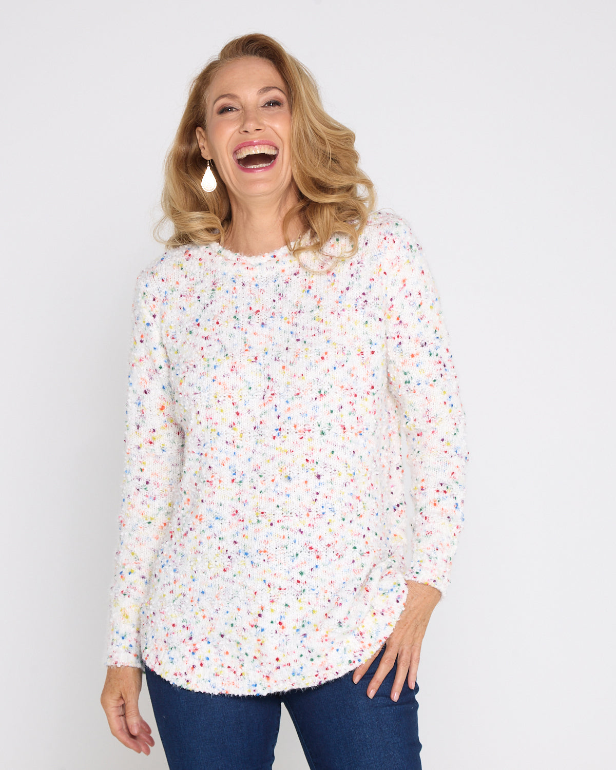 Chloe Knit Jumper -  Cream Confetti