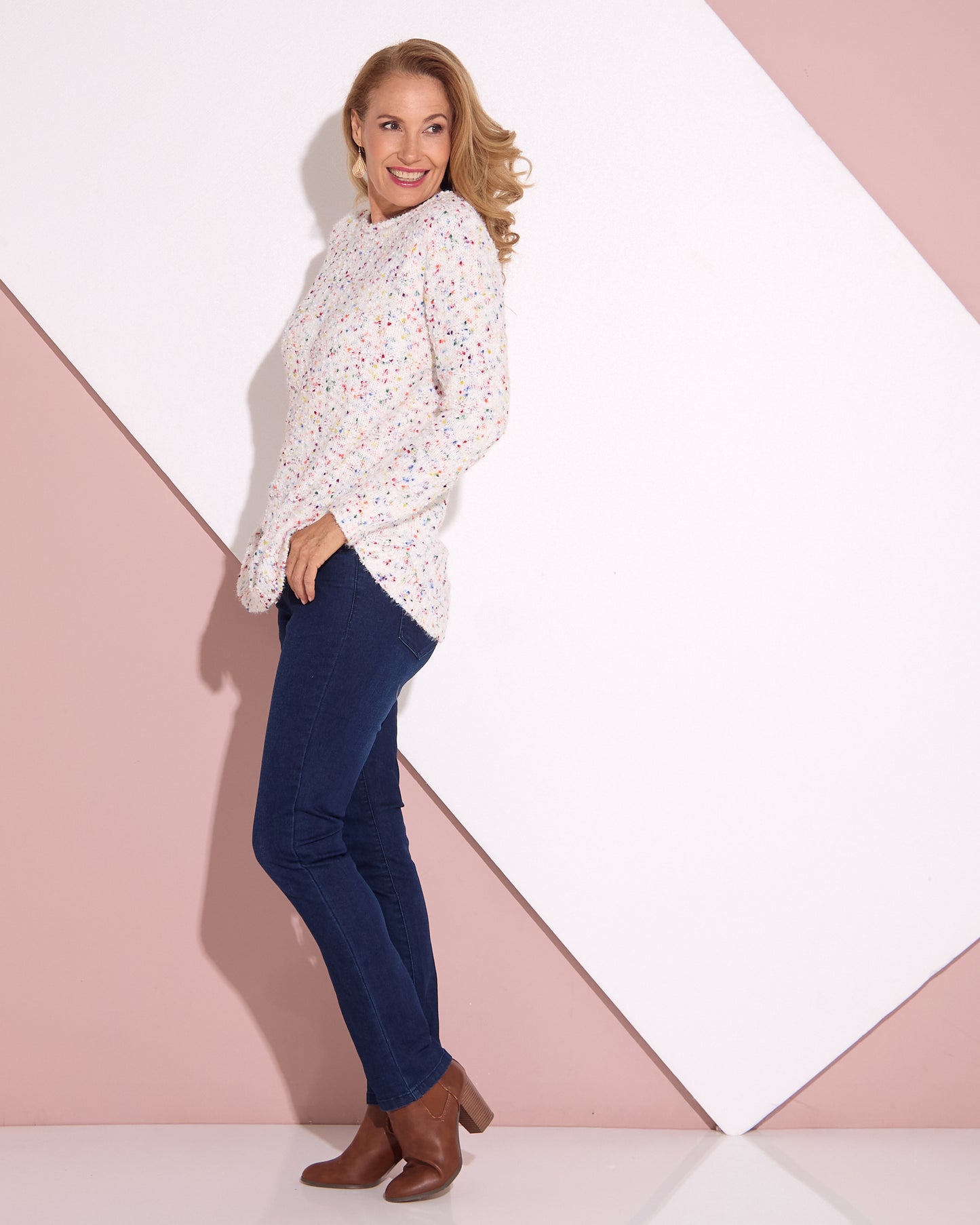 Chloe Knit Jumper -  Cream Confetti